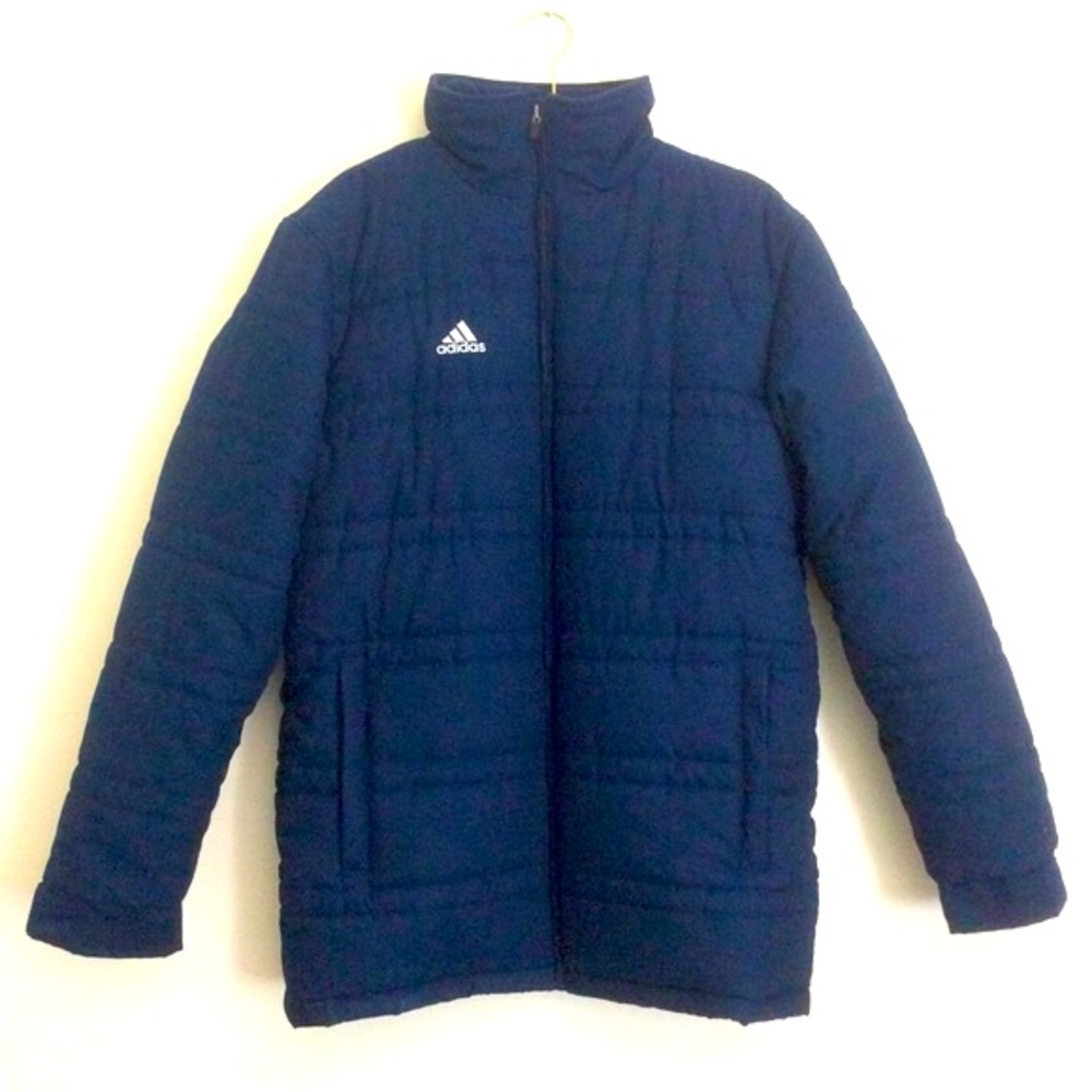 Adidas 06’ Three Stripe Insulated Quilted Puffer Hooded Coat Sz S